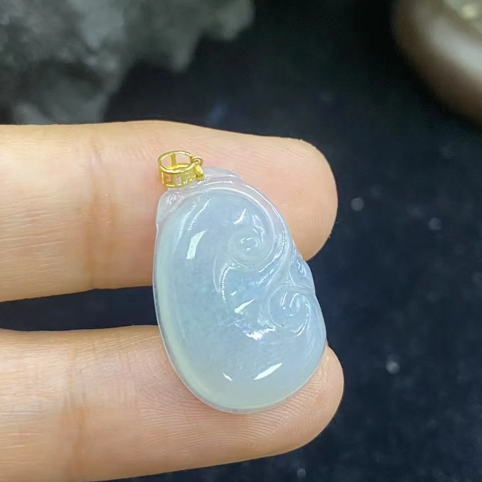 新春大集翡翠吊坠（不含链）18k金镶嵌--如意5596-3
