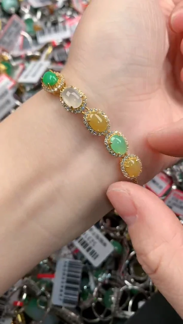 银S925镶嵌戒指翡翠666                2