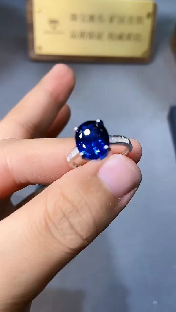 【闪购商品】蓝宝石戒指银S925镶嵌354