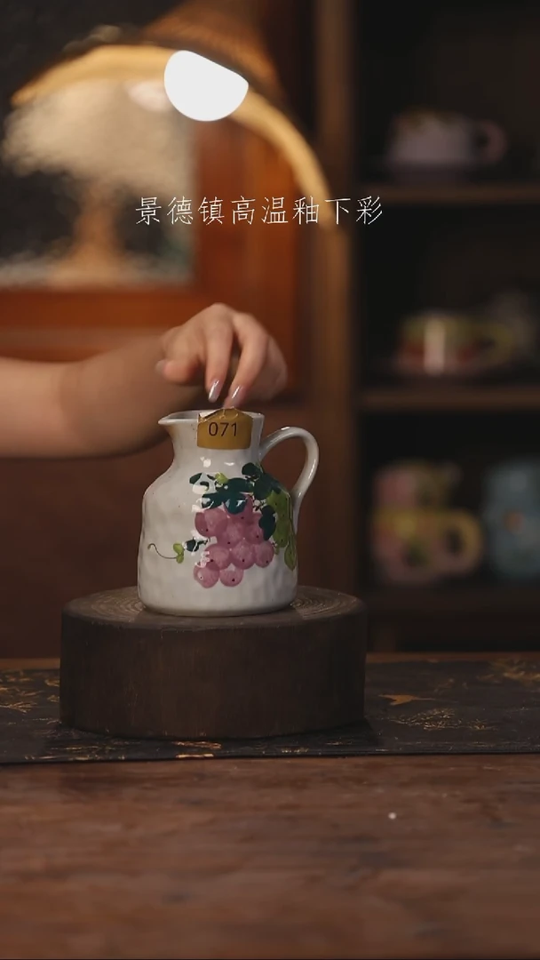 陶瓷景德镇高温釉下手绘陶瓷071