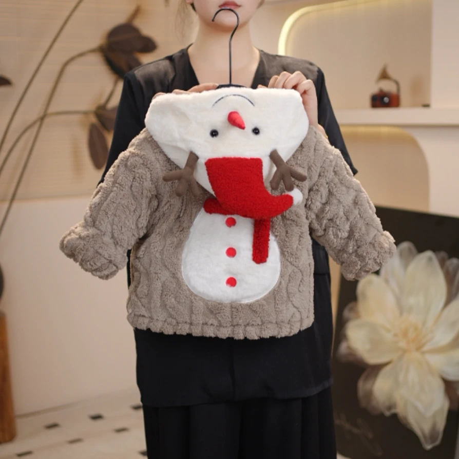 儿童睡衣套装法兰绒中小童宝宝加绒加厚两件套家居服25N060
