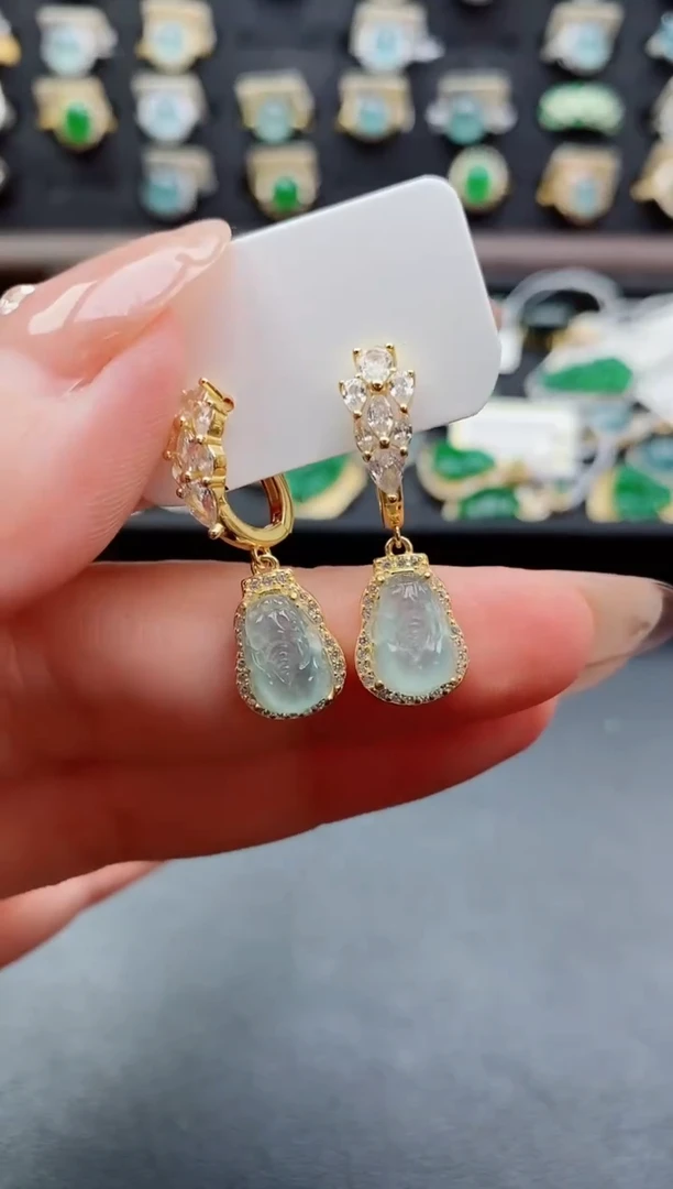 银S925镶嵌戒指翡翠1