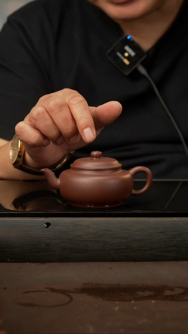 茶壶紫砂06，矮宫灯，紫泥，120cc