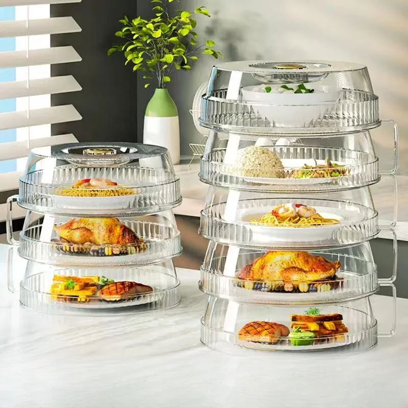菜罩家用锁温盖厨房神器餐桌罩饭菜罩盖防尘遮剩菜食物多层收纳架