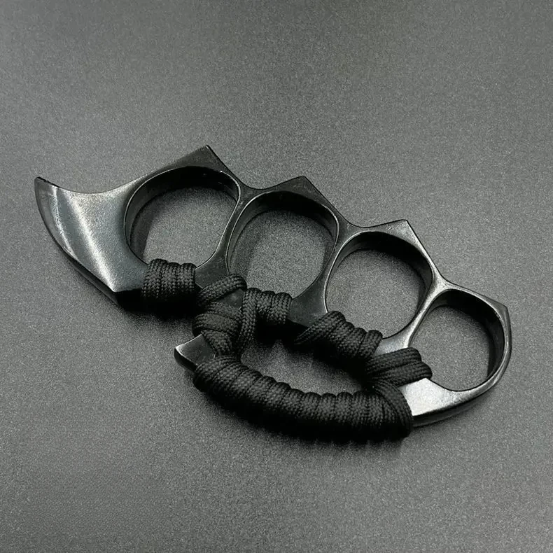 手扣铁拳环车载拳扣拳套武器铁金属防卫户外突围指虎防身四指实铁