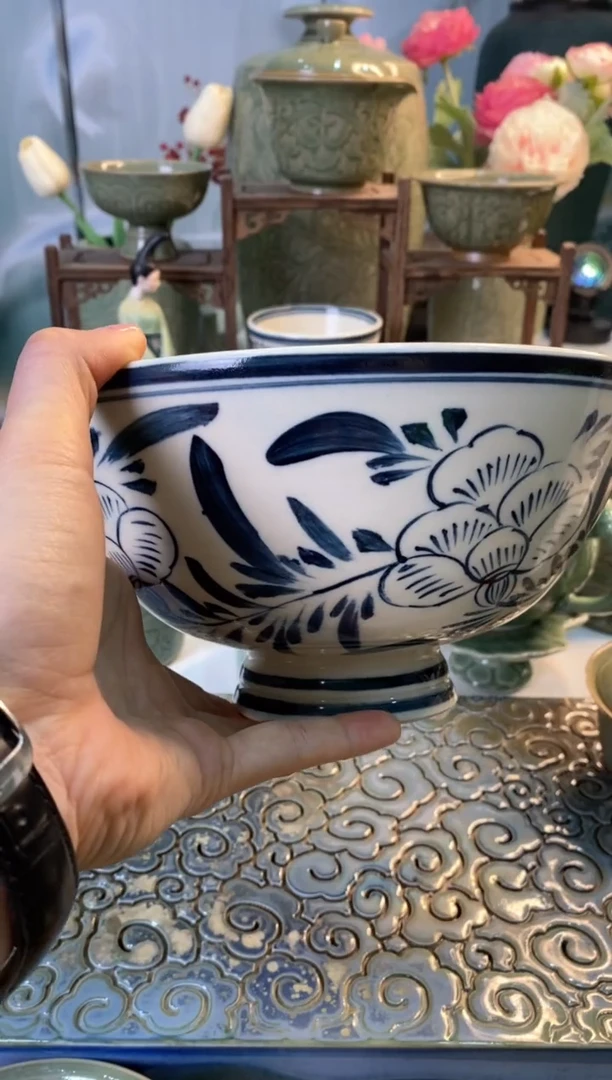 【闪购商品】122888兰花瓷老碗20*10*1只