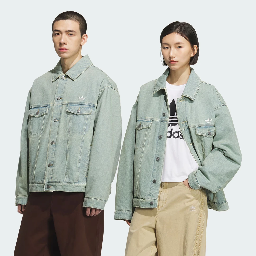 adidas/三叶草时尚复古休闲保暖牛仔运动棉服 KC2624