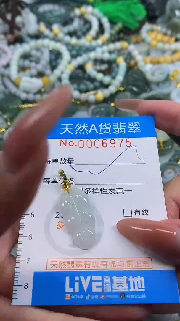 颈饰未镶嵌翡翠净货挂件-6975