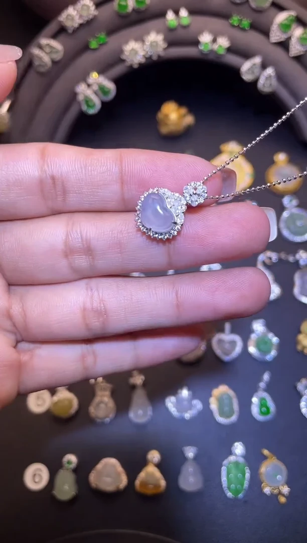 吊坠(不含链)银S925镶嵌翡翠1