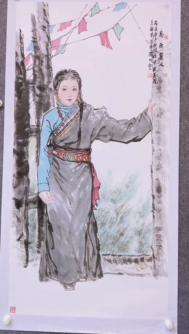 【闪购商品】绘画贺润川-8平尺-国画作品 红