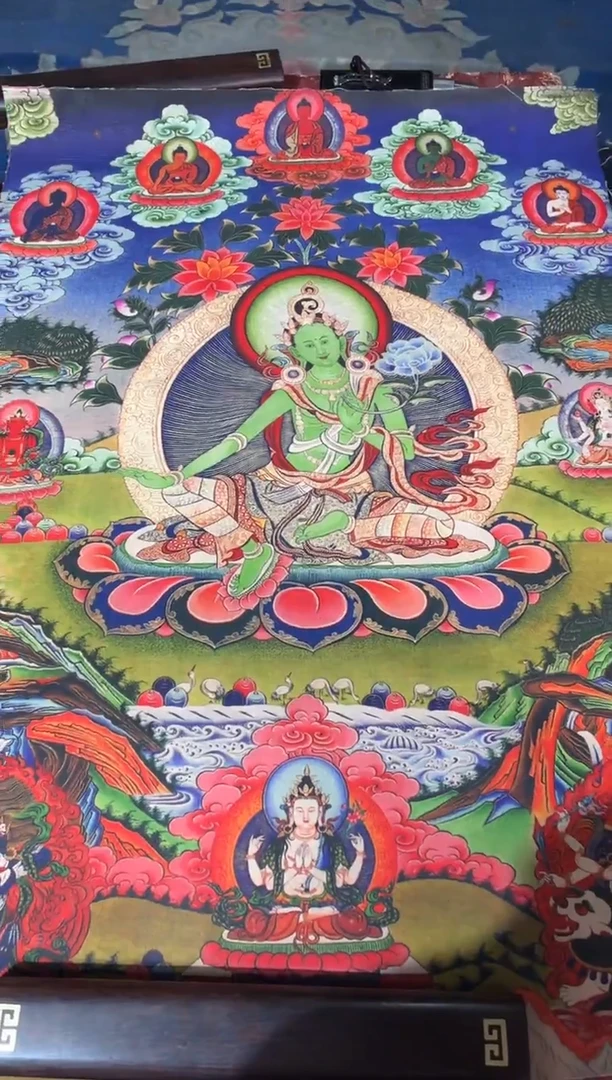 卷轴画龙妹的唐卡tk16