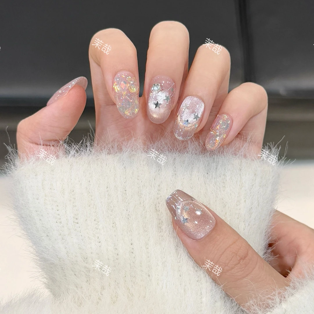 茉哉Oat【星钻织梦】纯手工定制美甲拆卸穿戴甲A3653