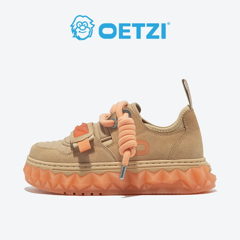 OETZI冰人奥兹丑萌鞋牛剖层新款厚底低帮鞋小众潮流休闲鞋
