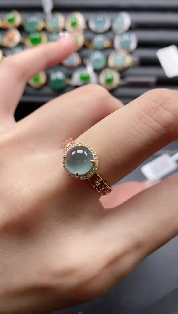 【闪购商品】翡翠戒指银S925镶嵌5151-20