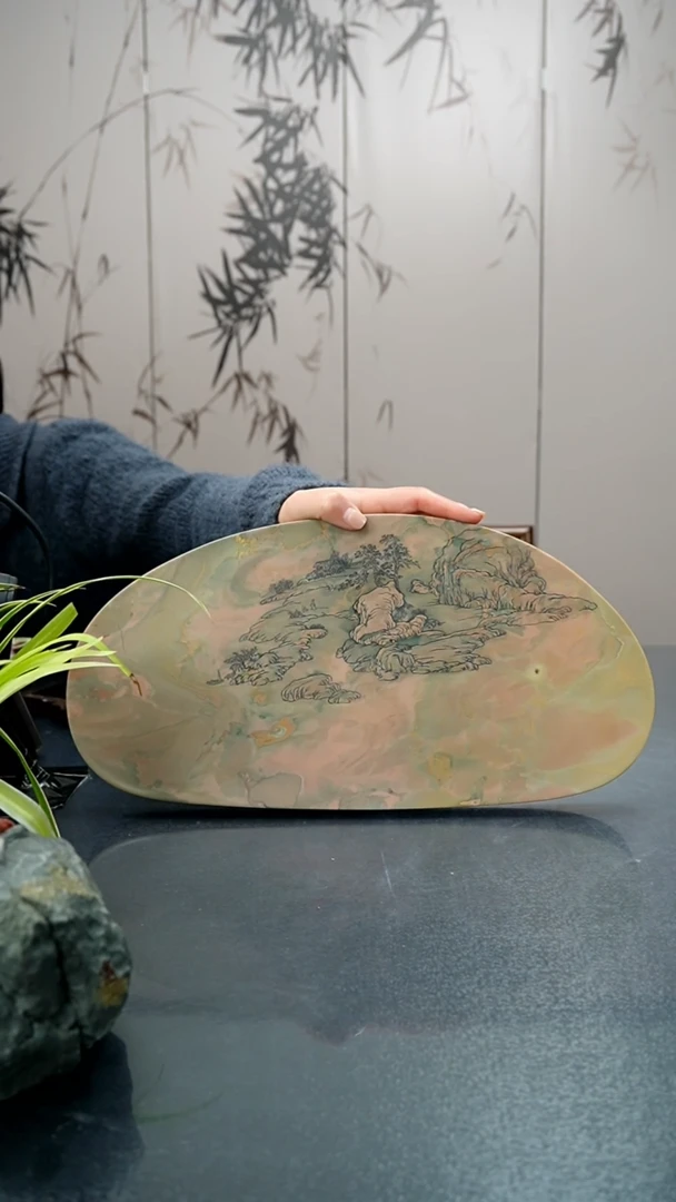 【闪购商品】40/20公分苴却砚大好河山干泡
