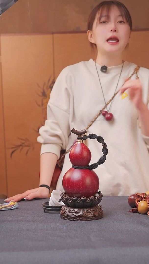 1398号链接精品大漆葫芦现货现发[一物一拍]不包含莲花底座300ml