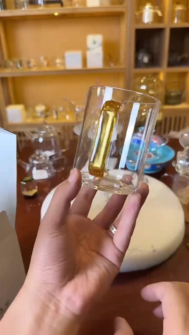 茶杯紫砂80黄把单杯