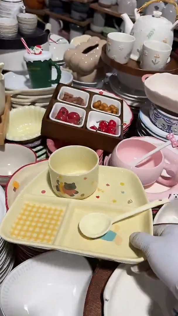 陶瓷动物分餐盘3件套微瑕 凑满20元包邮