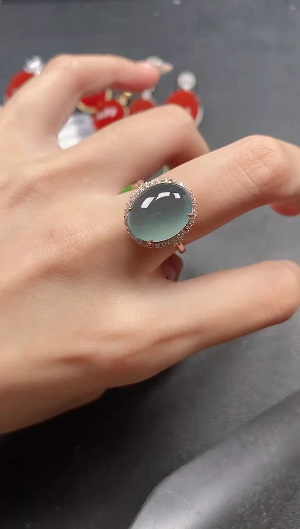 银S925镶嵌戒指翡翠51151