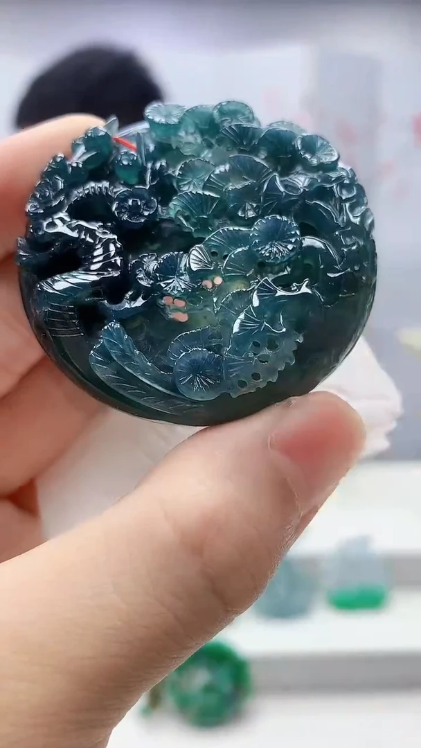 定制翡翠未镶嵌5158bb-毛货挂件