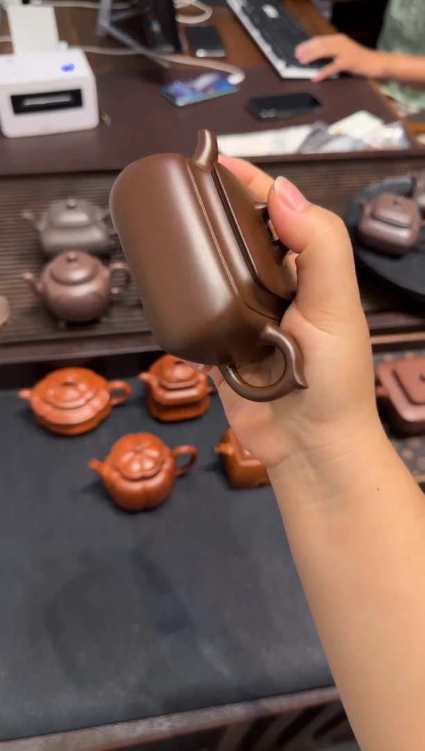 茶壶紫砂尼**松长四方 紫砂壶