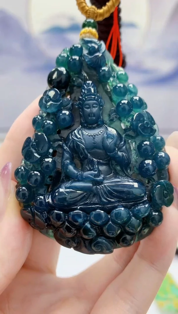 定制翡翠未镶嵌5060jw-毛货挂件83