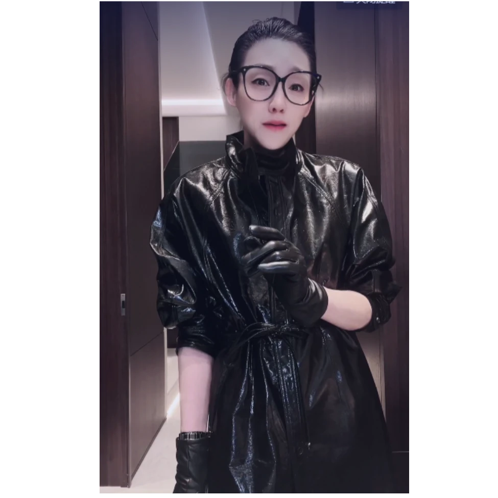 光泽亮面 绵羊皮 皮衣 WT1140
