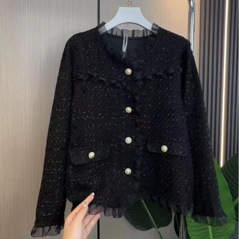 大码女装2025春季新款外套女显瘦胖妹妹胖mm小香风气质穿搭高级感