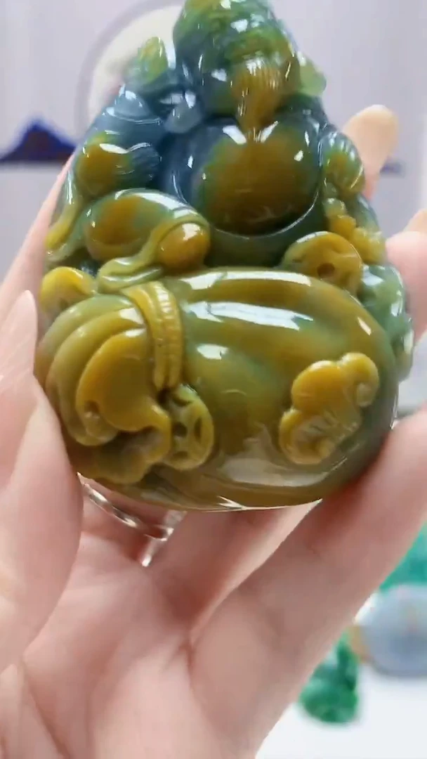 未镶嵌定制翡翠4852DD-毛货挂件43
