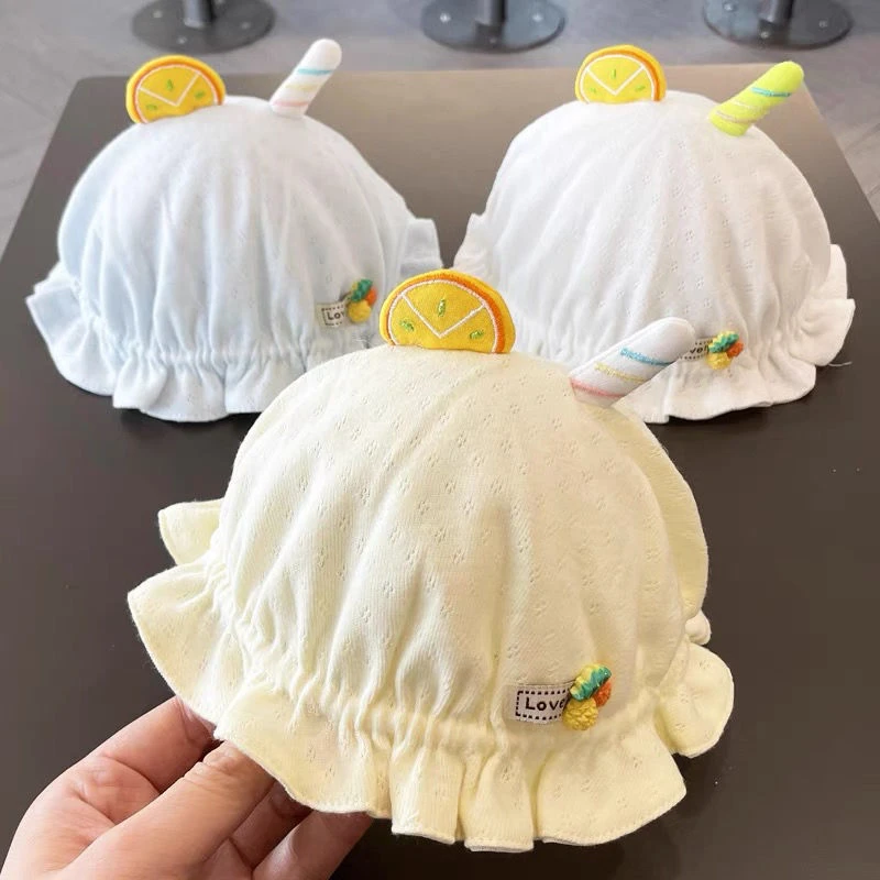 婴儿帽子春夏薄款男女宝宝夏季可爱遮阳帽新生婴幼儿可爱透气胎帽