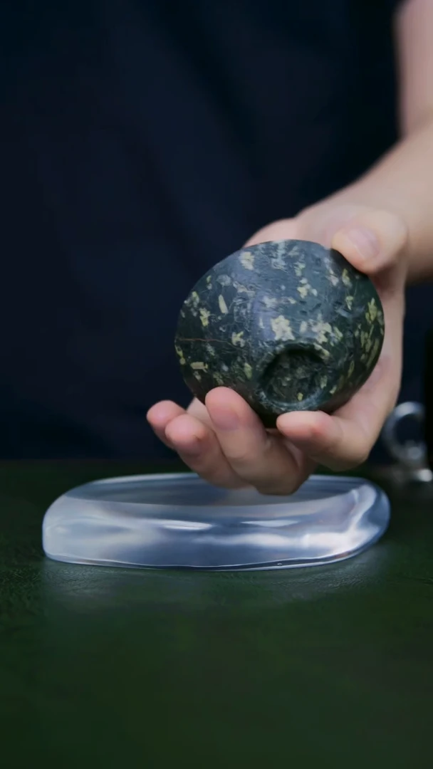 老师手工作品，梅花玉斗笠杯39一只