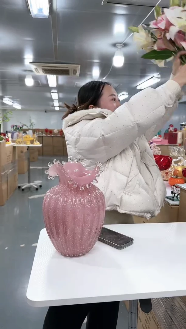 【闪购商品】玻璃金沃009905夜光花瓶