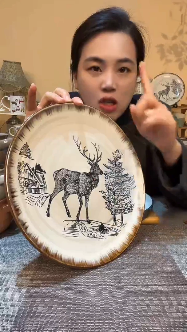 瓷片11英寸盘 微瑕介意勿拍