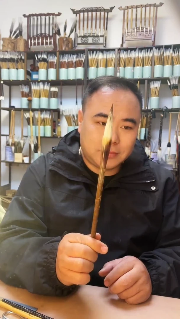 黑湘妃牛角纯狐狸毛一支 拍