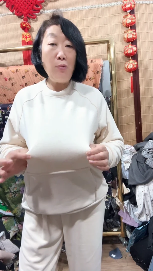 中码码奥利绒奶茶色色男女同款家居服裁片中码一套