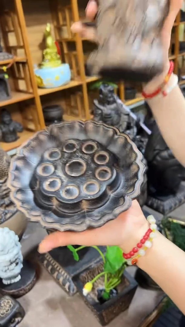 陶土【火山泥】莲蓬壶承