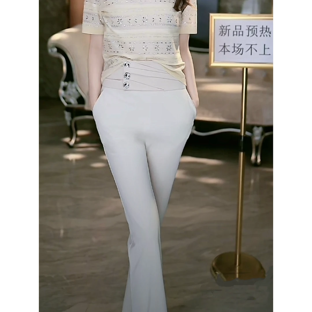 3-3【超级大长腿】重工气质微喇裤