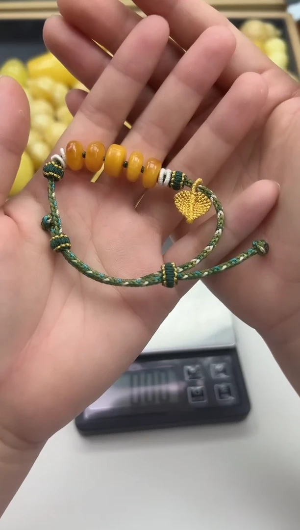 裸石琥珀未镶嵌琥珀蜜蜡手绳