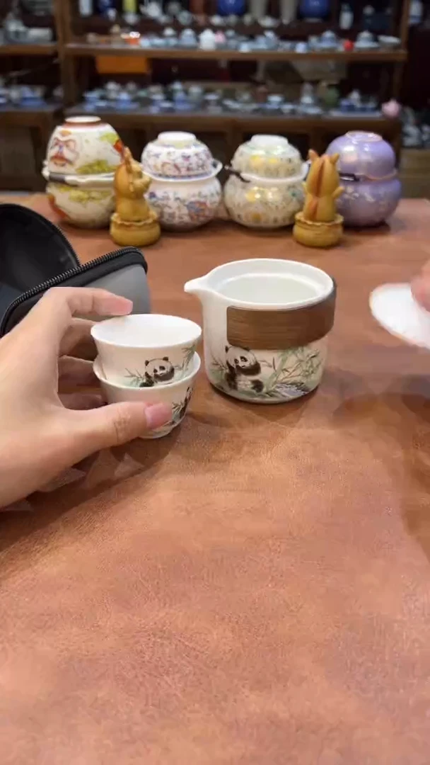 真的很便宜会开片的旅行茶具