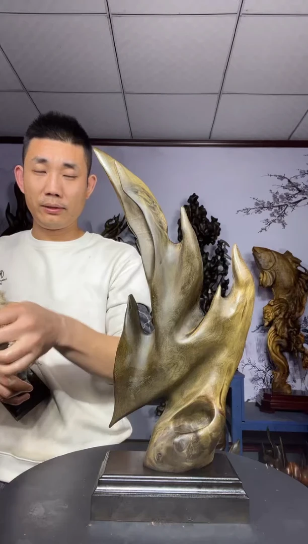 金丝楠木雕款海**城金丝楠木工艺品摆件