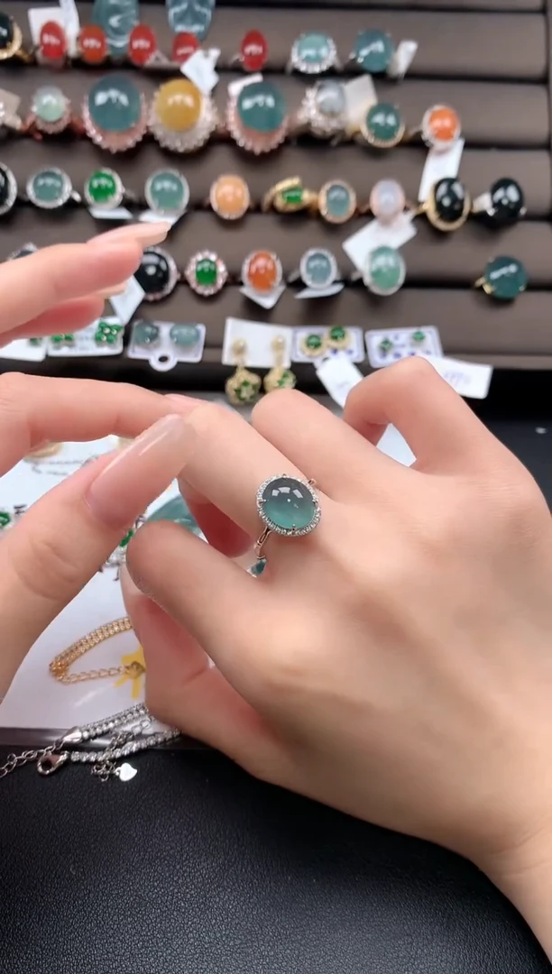 【闪购商品】翡翠戒指银S925镶嵌321331231