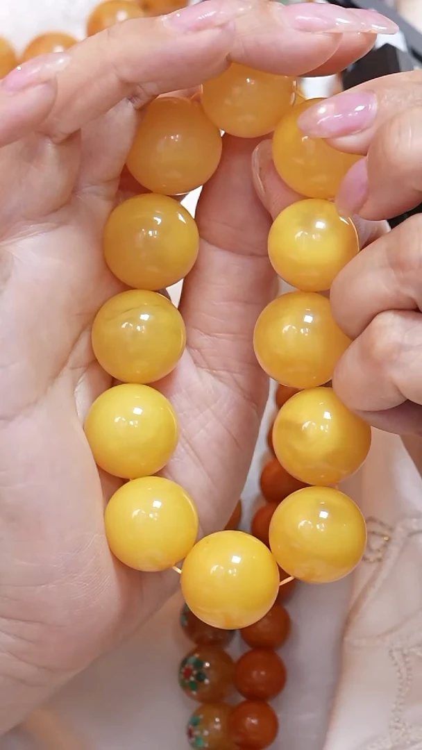 蜜蜡颈饰未镶嵌222-8499天然蜜蜡珠宝奇石云端妖孽全部保真
