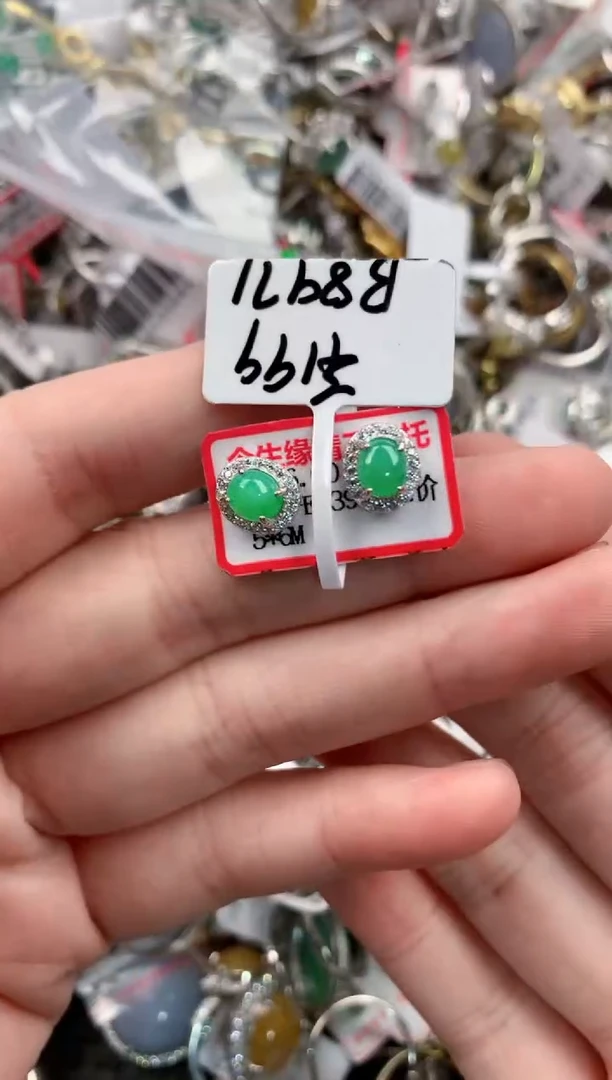 银S925镶嵌戒指翡翠333----4