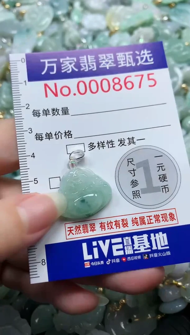 吊坠(不含链)未镶嵌翡翠8675