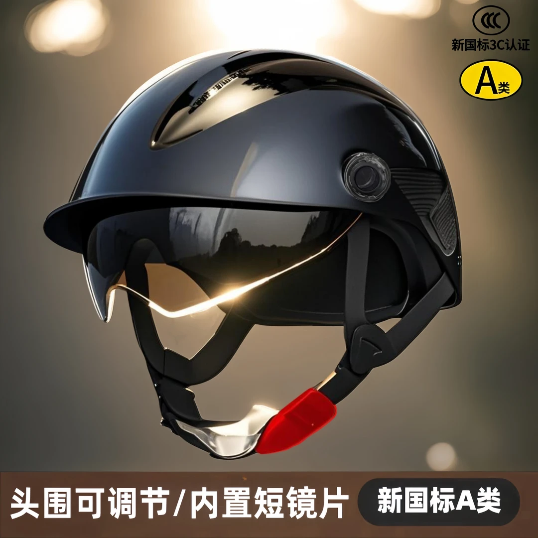 【一盔双镜】3C认证电瓶车电动车双镜头盔男女通用透气夏季轻便凉