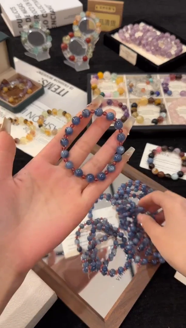 合金手链水晶蓝晶石x3047