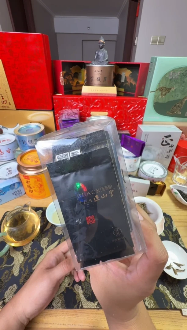 水晶玻璃吸管款黑色金骏眉10泡