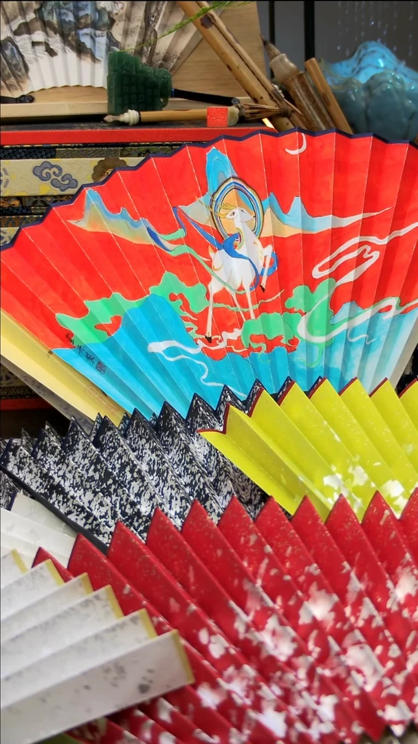 扇子手工檀皮纸书画扇面  95  16  2.0