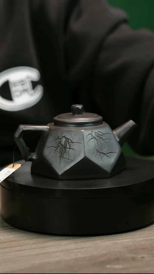 茶壶紫砂勇*H2483王芳石黄刻绘钻石