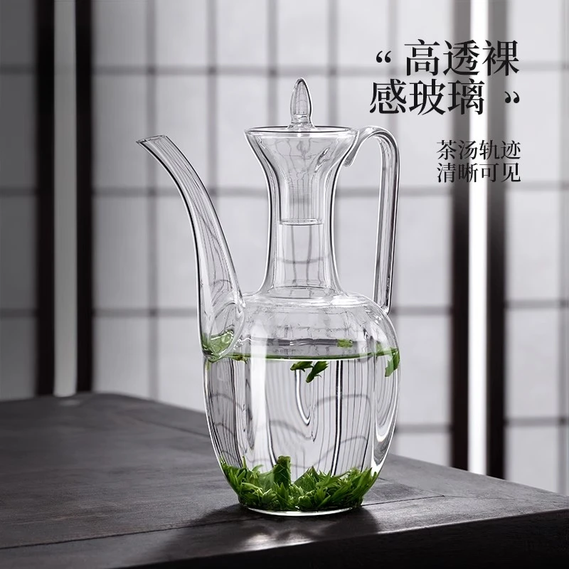 玻璃茶壶手执壶仿宋贵妃泡茶器绿茶专用茶具围炉煮茶茶具水壶套装